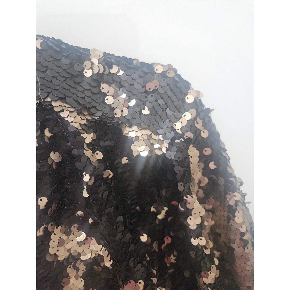 Torrid Womens Black Gold Sequin Bomber Jacket Size 4 Plus Zip Up Holiday Party - Picture 6 of 7